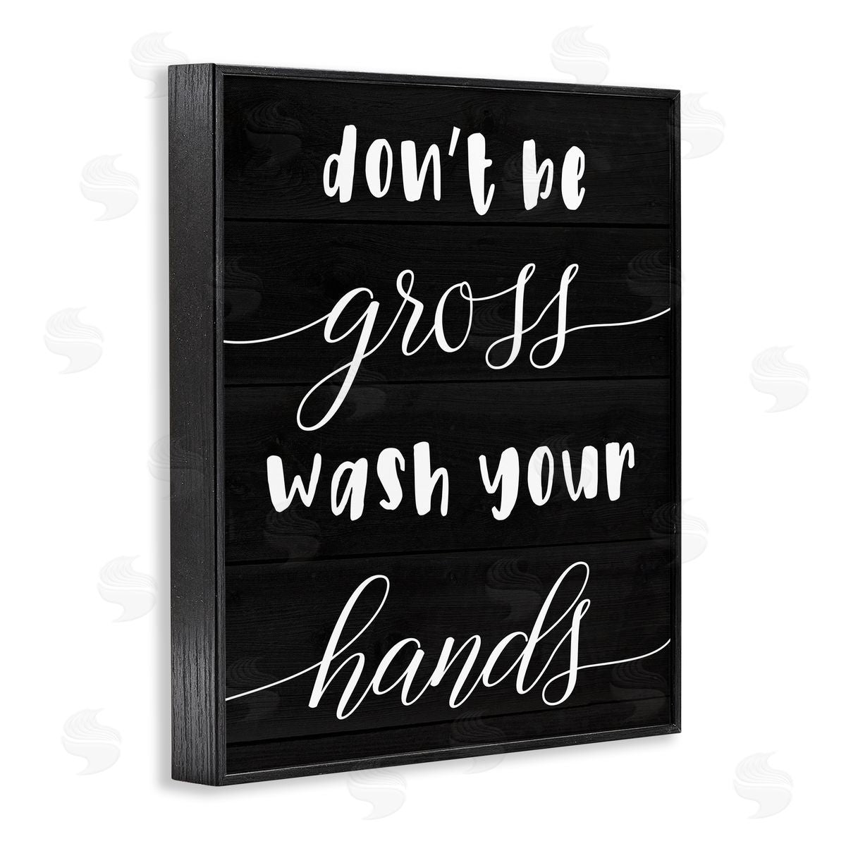 Don't Be Gross Wash Your Hands Black Frame Print Wall Art, Home Decor by Stupell Studio