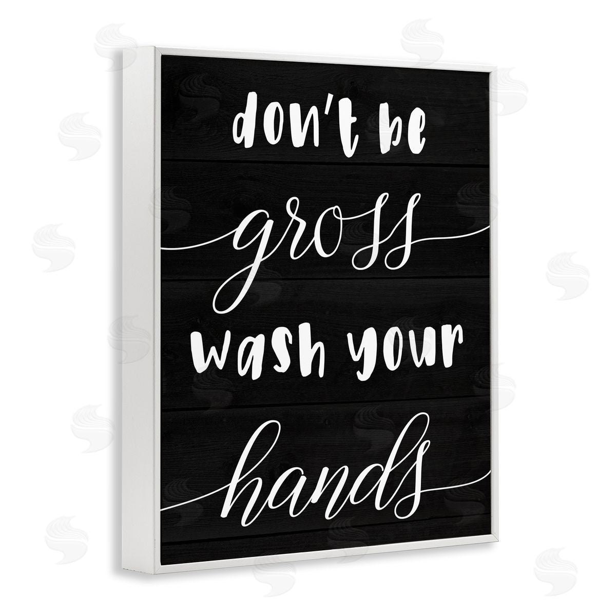 Don't Be Gross Wash Your Hands White Frame Print Wall Art, Home Decor by Stupell Studio