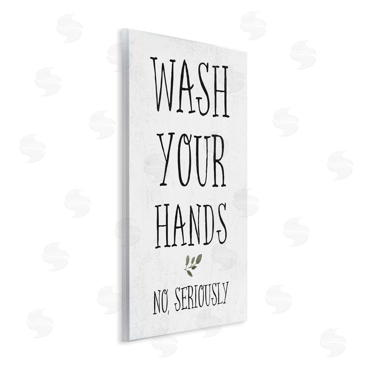 Wash Your Hands Seriously Wood Plaque Wall Art, Home Decor by Stupell Studio