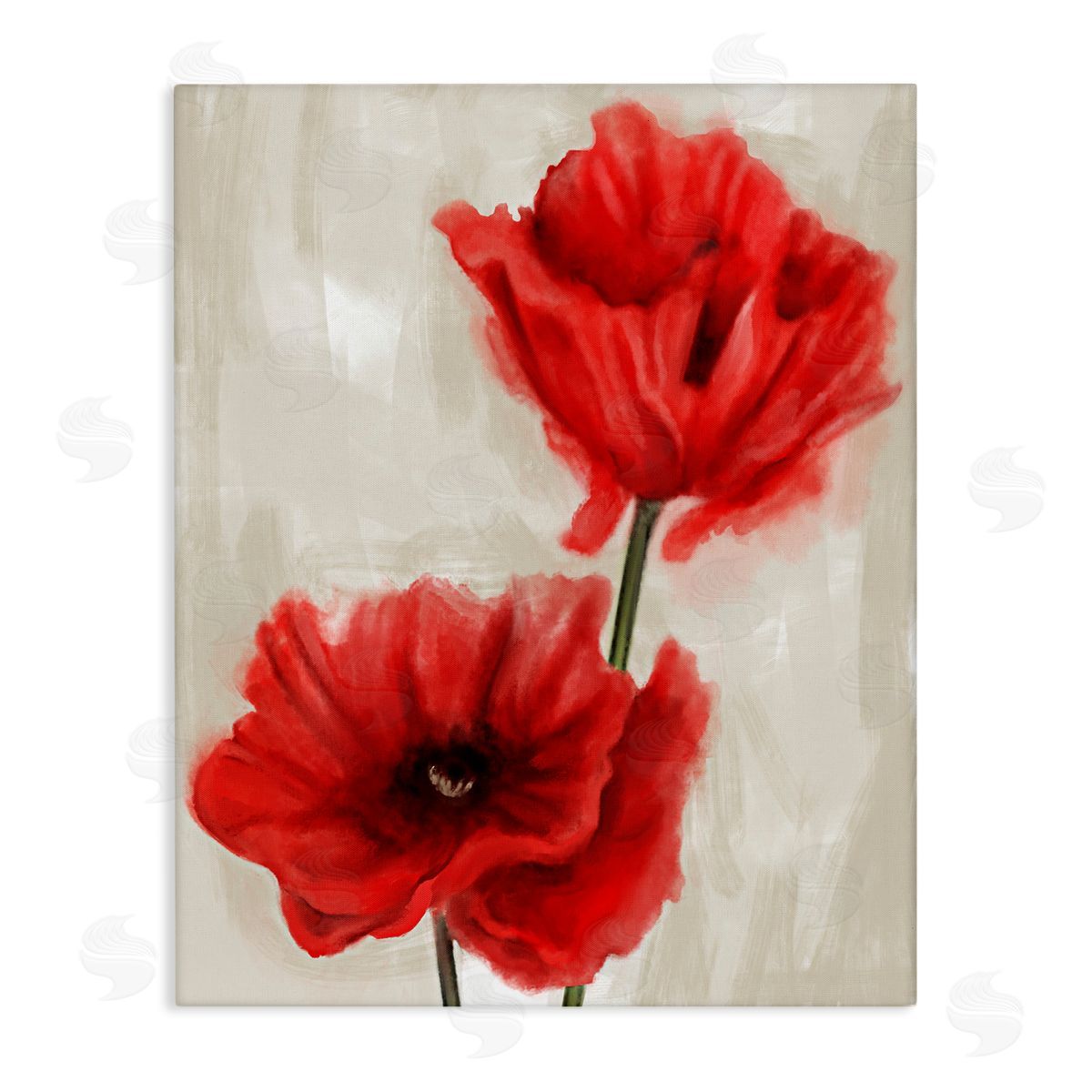 Soft Petal Red Poppies Canvas Wall Art, Home Decor by Stupell Studio