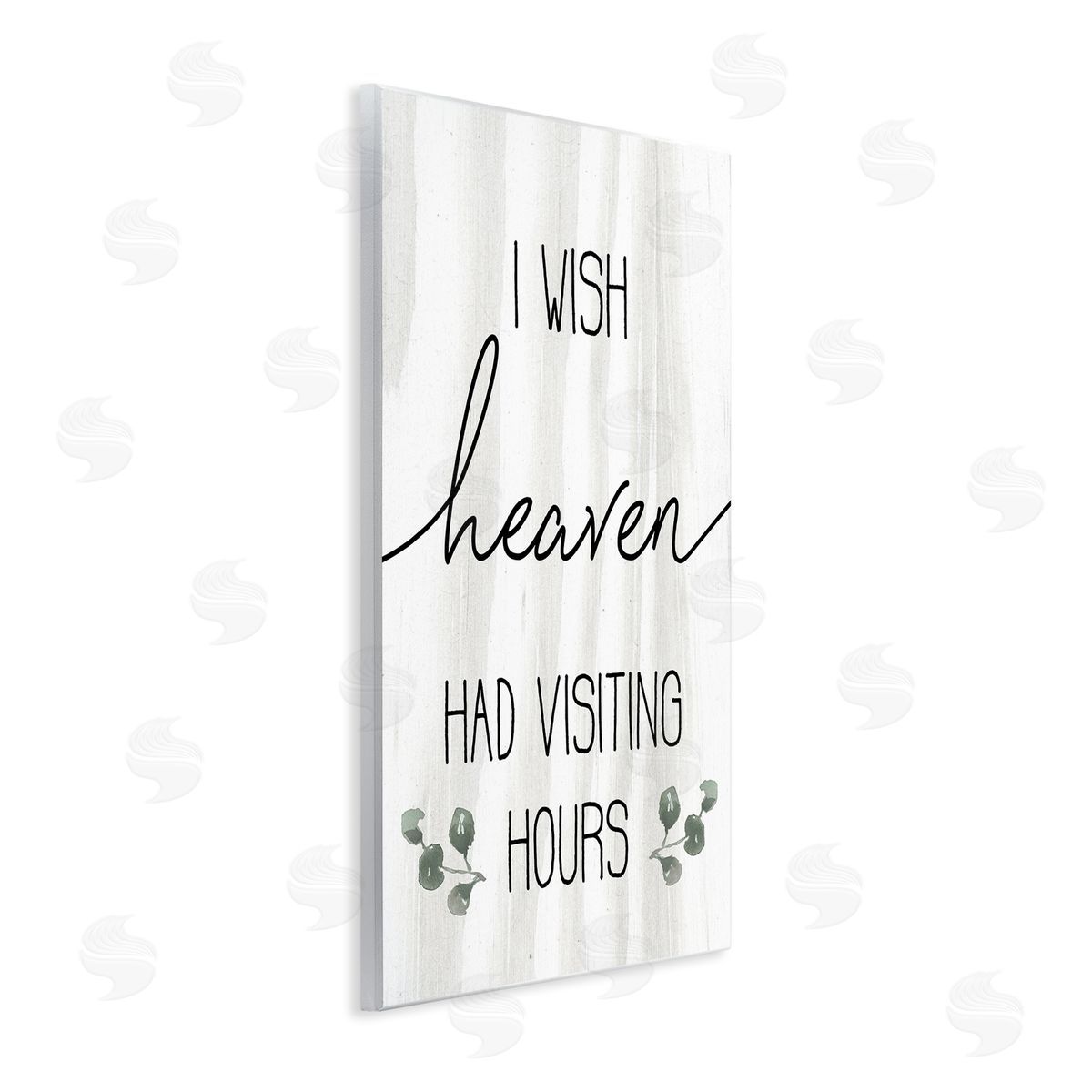 Wish Heaven Had Visiting Hours Wood Plaque Wall Art, Home Decor by Stupell Studio
