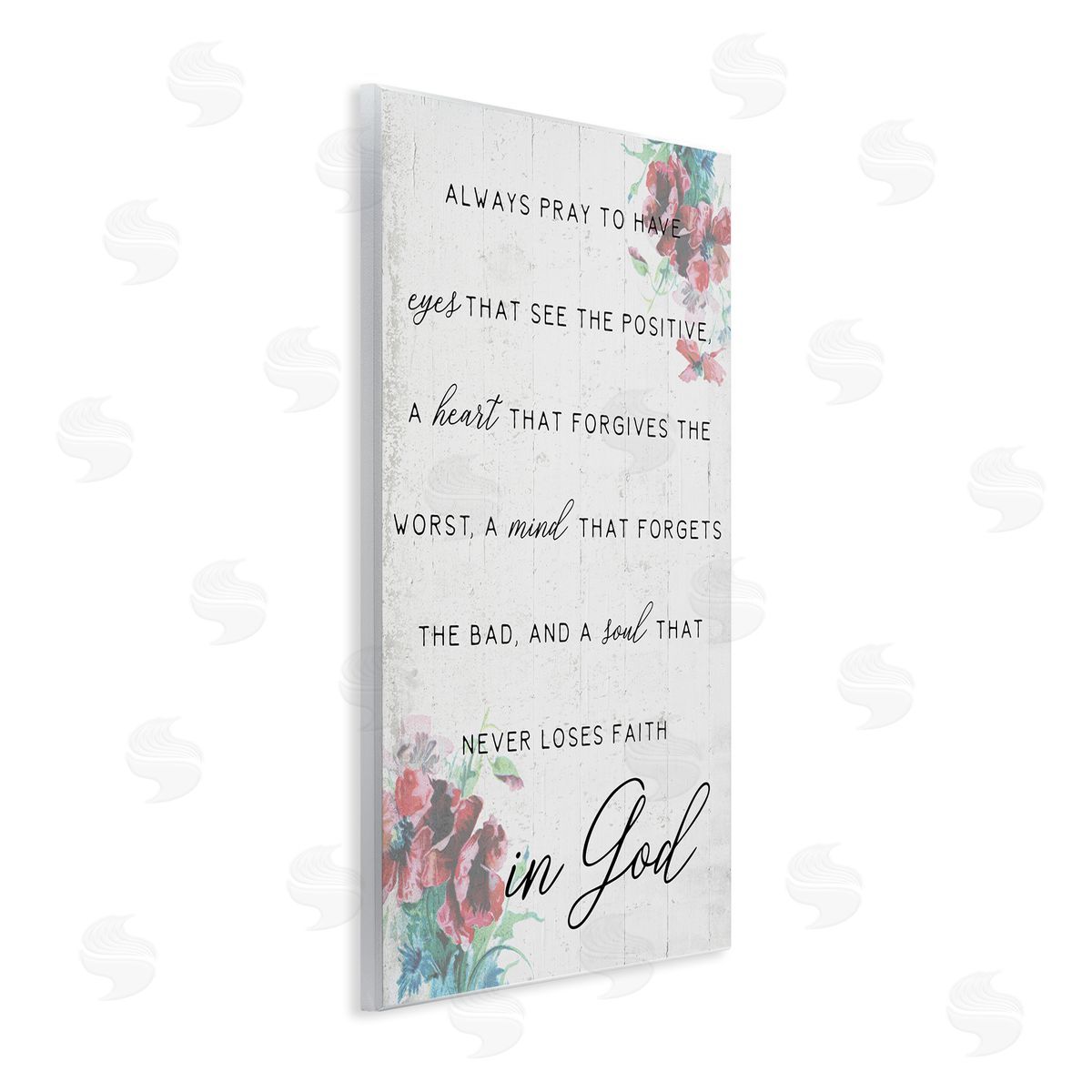 Heart Mind and Soul for God Wood Plaque Wall Art, Home Decor by Stupell Studio