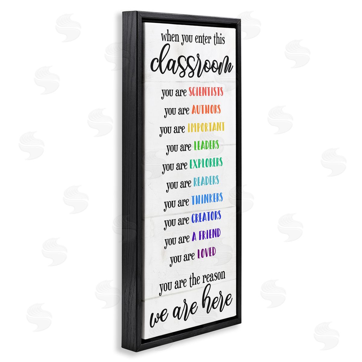 Inspirational Types of Students Black Floating Frame Canvas Wall Art, Home Decor by Stupell Studio