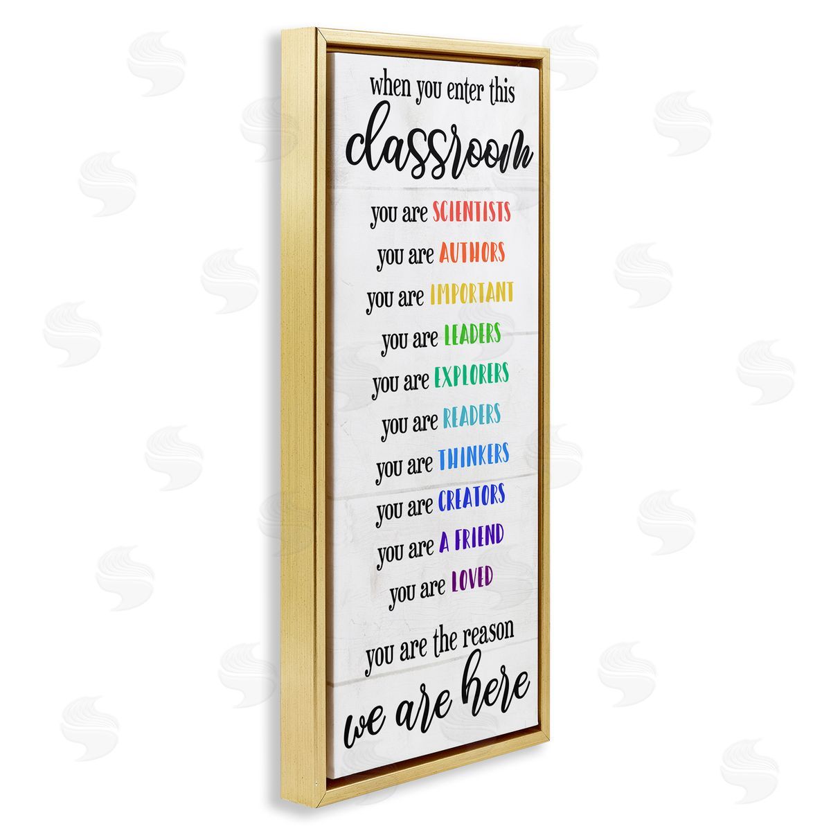 Inspirational Types of Students Gold Floating Frame Canvas Wall Art, Home Decor by Stupell Studio