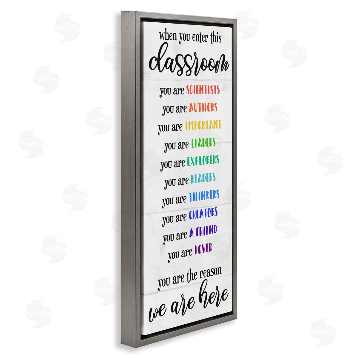 Inspirational Types of Students Grey Floating Frame Canvas Wall Art, Home Decor by Stupell Studio