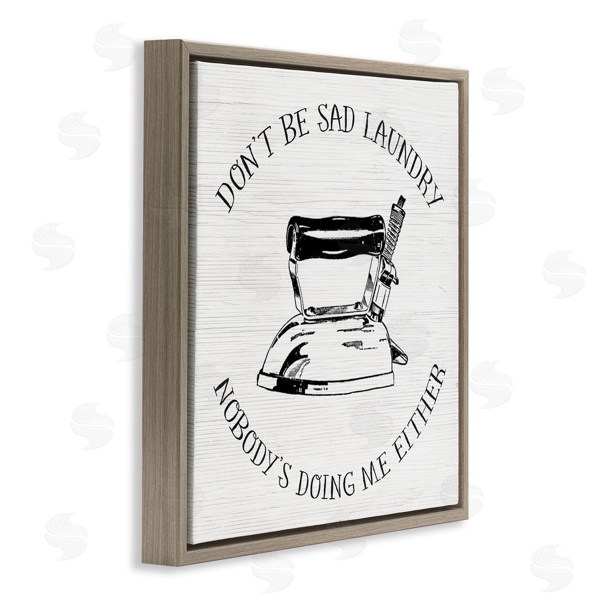Sassy Vintage Laundry Phrase Brown Floating Frame Canvas Wall Art, Home Decor by Stupell Studio