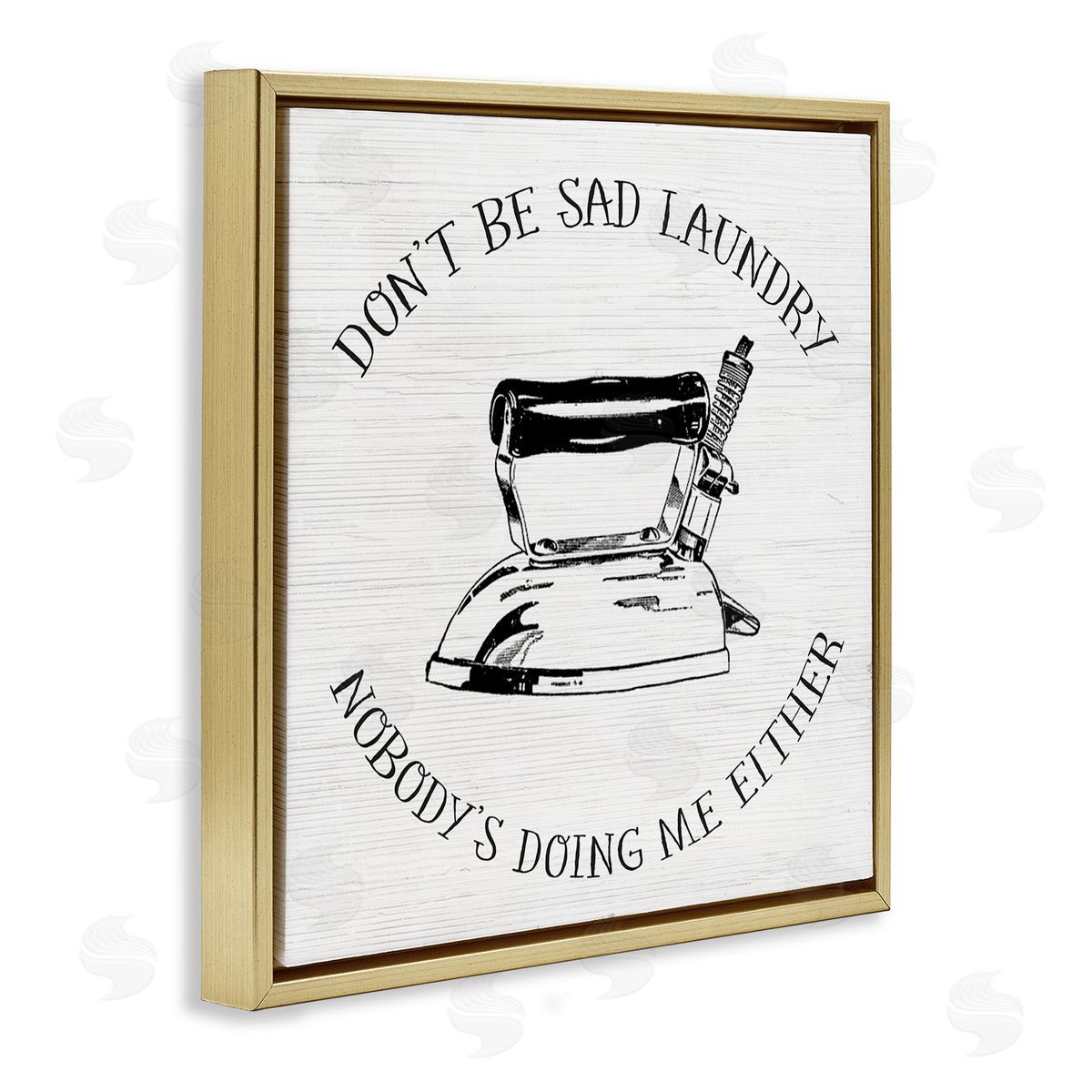 Sassy Vintage Laundry Phrase Gold Floating Frame Canvas Wall Art, Home Decor by Stupell Studio