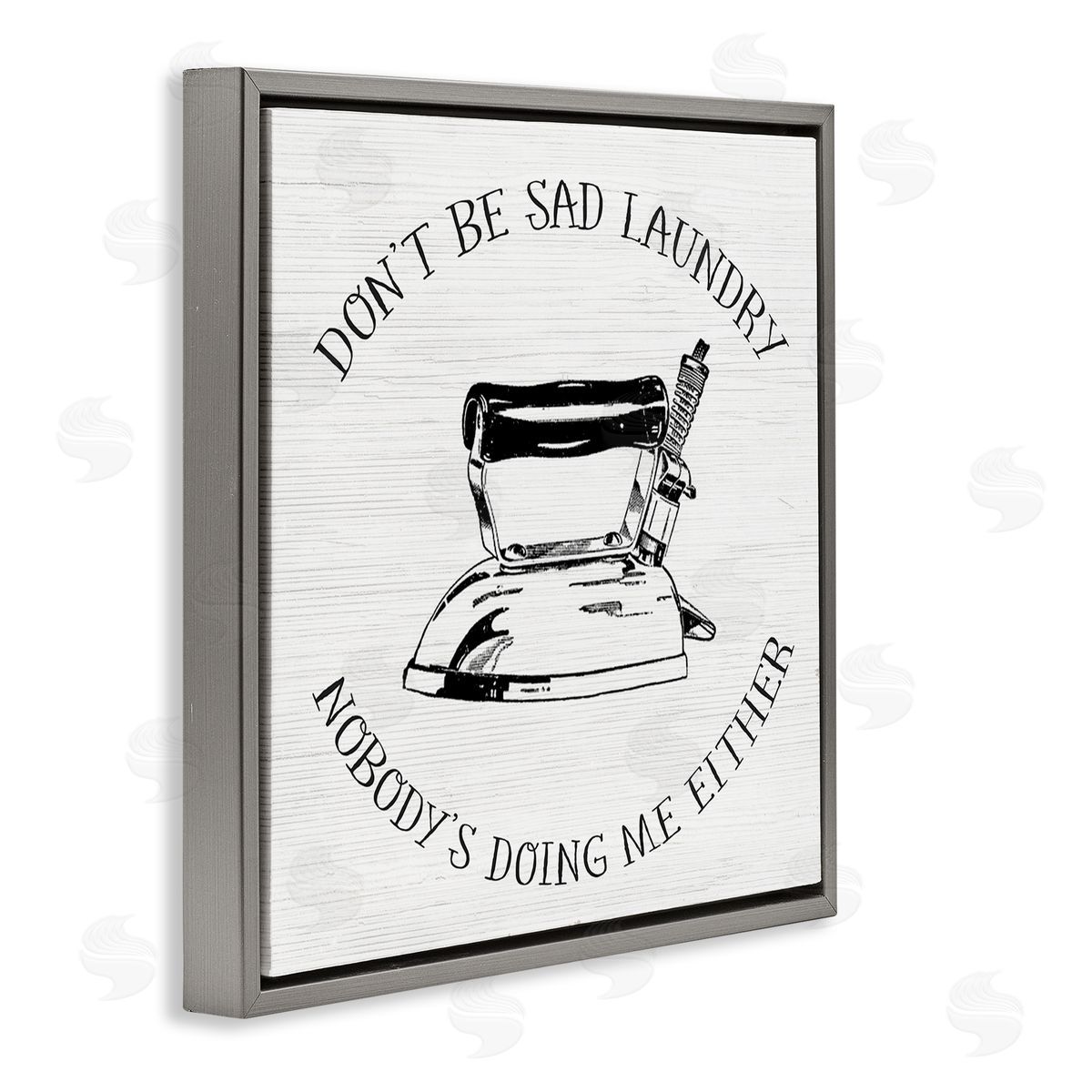 Sassy Vintage Laundry Phrase Grey Floating Frame Canvas Wall Art, Home Decor by Stupell Studio