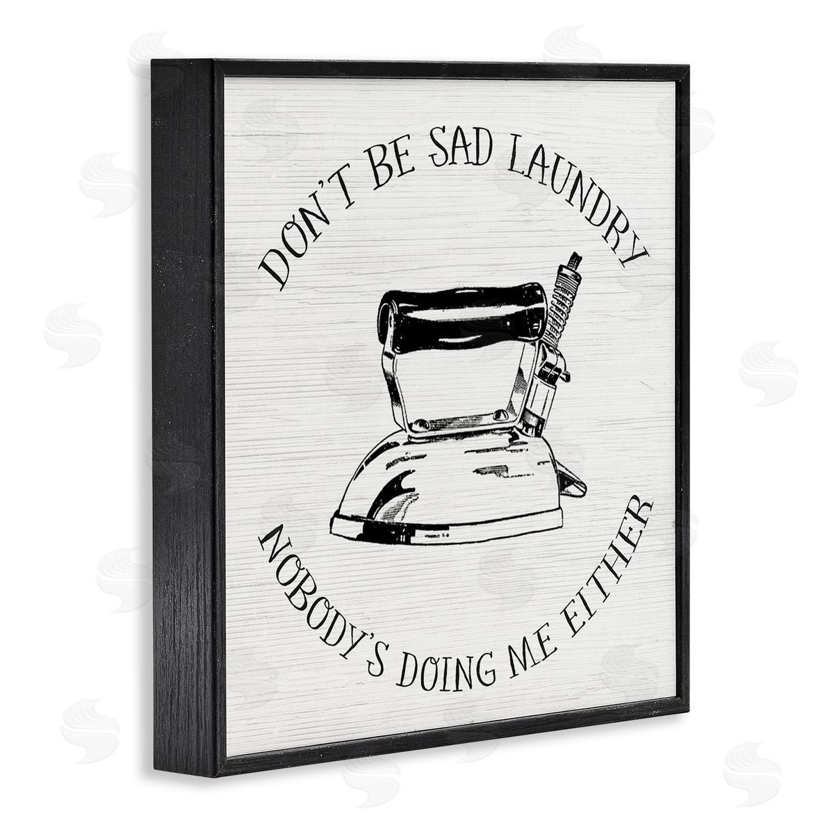Sassy Vintage Laundry Phrase Black Frame Print Wall Art, Home Decor by Stupell Studio