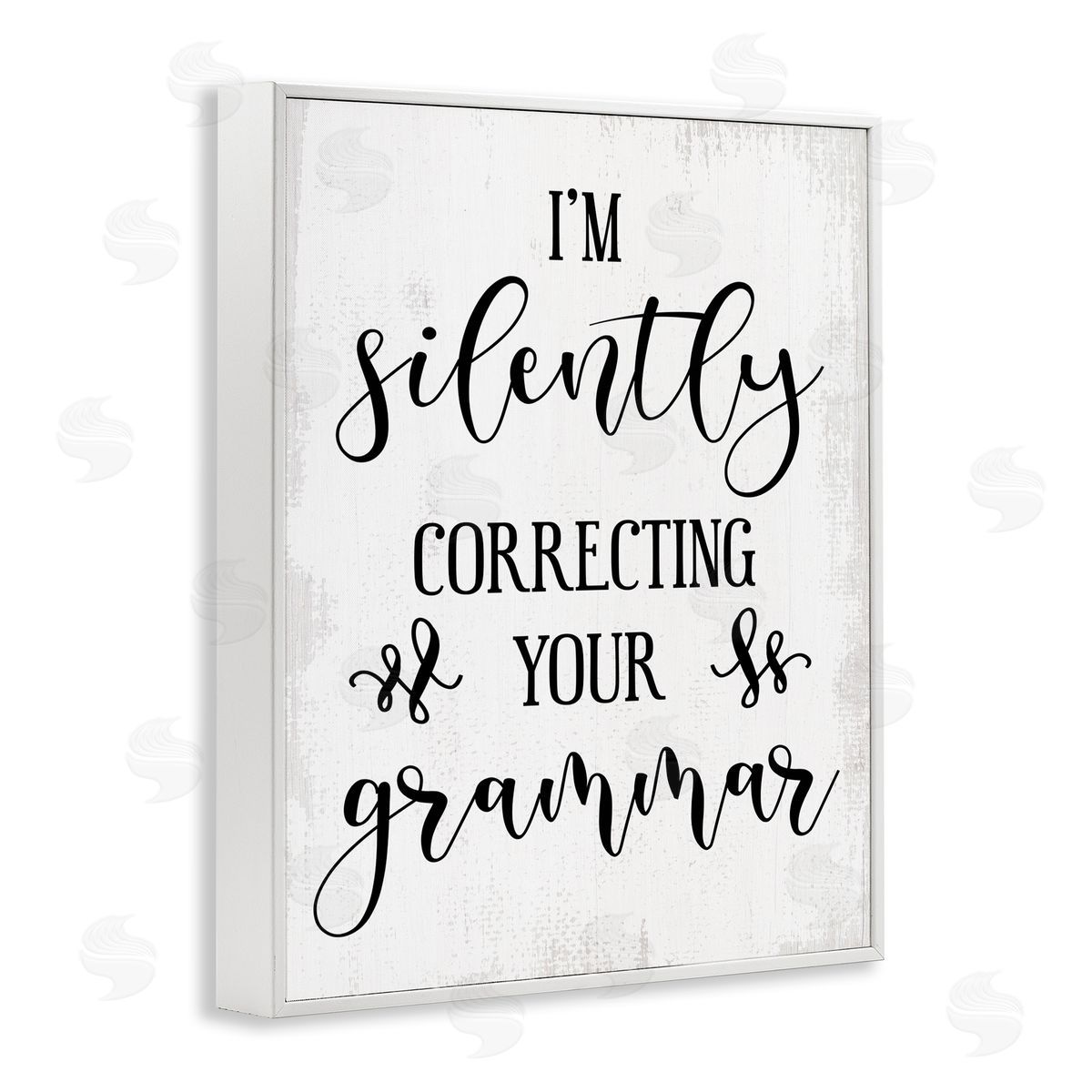 Silently Correcting Your Grammar White Frame Print Wall Art, Home Decor by Stupell Studio