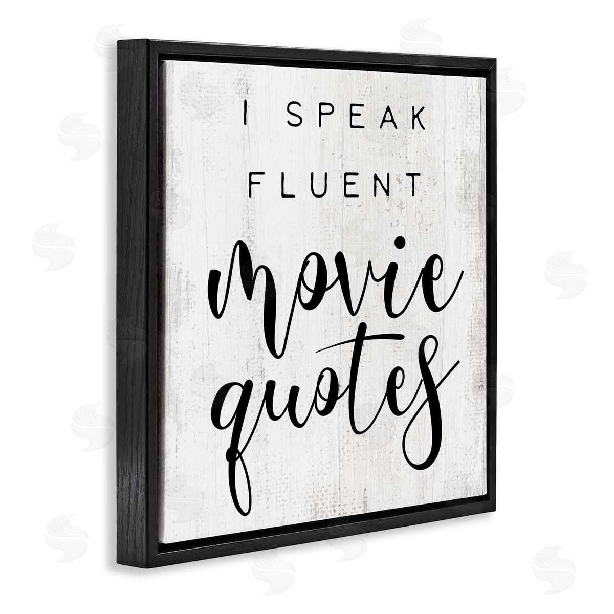 Fluent Movie Quotes Phrase Black Floating Frame Canvas Wall Art, Home Decor by Stupell Studio