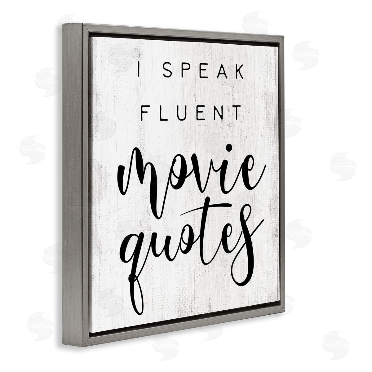 Fluent Movie Quotes Phrase Grey Floating Frame Canvas Wall Art, Home Decor by Stupell Studio