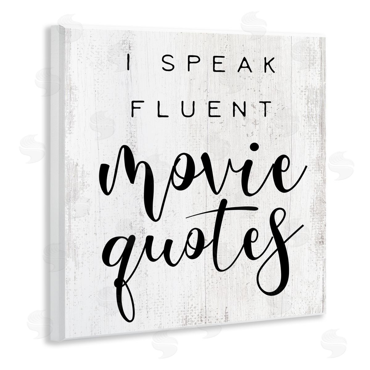 Fluent Movie Quotes Phrase Wood Plaque Wall Art, Home Decor by Stupell Studio