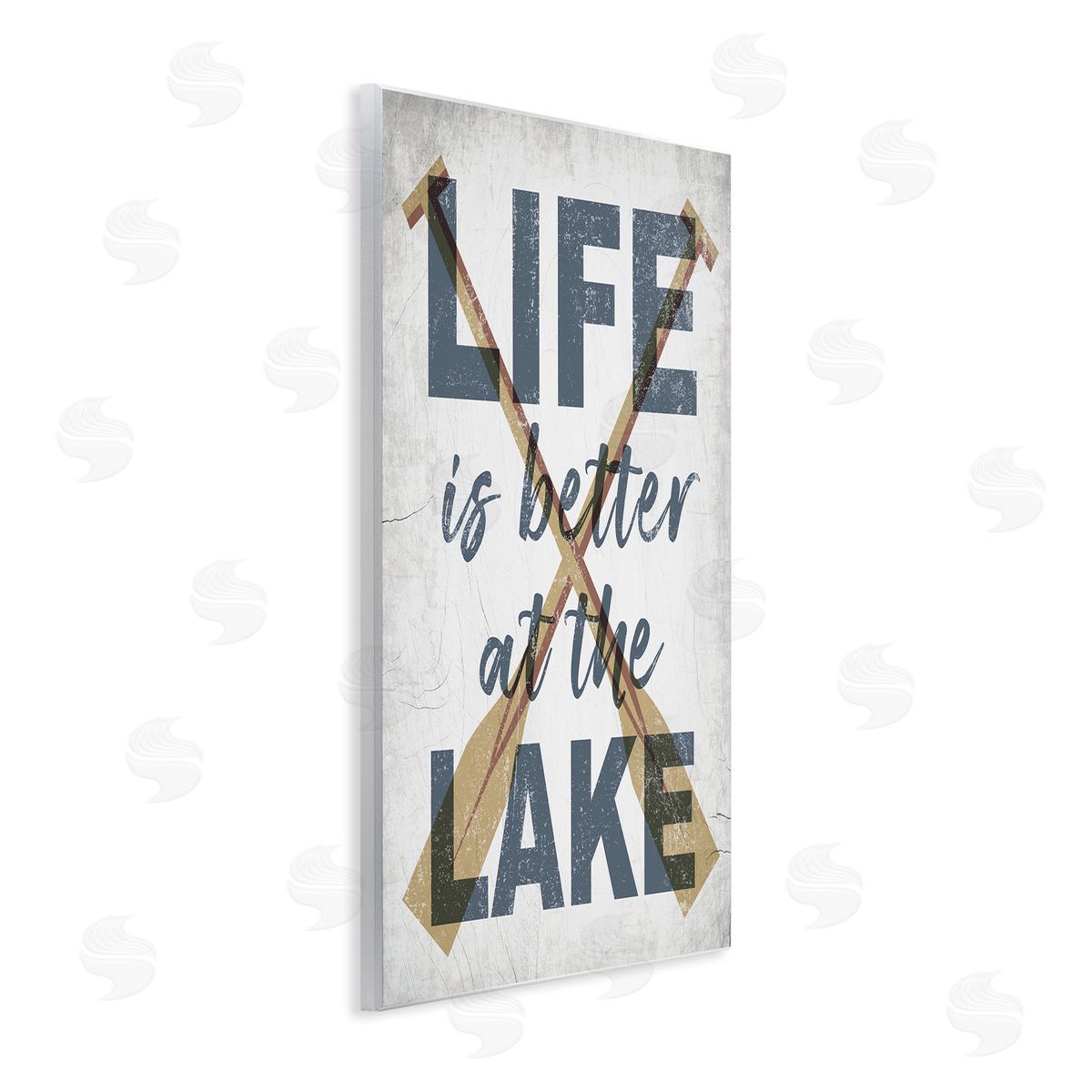 Life is Better at the Lake Oars Wood Plaque Wall Art, Home Decor by Stupell Studio