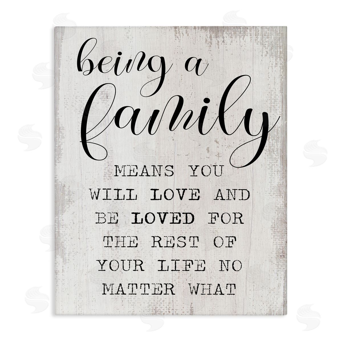 Family is Being Loved Canvas Wall Art, Home Decor by Stupell Studio