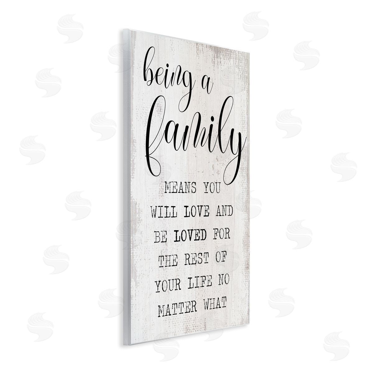 Family is Being Loved Wood Plaque Wall Art, Home Decor by Stupell Studio