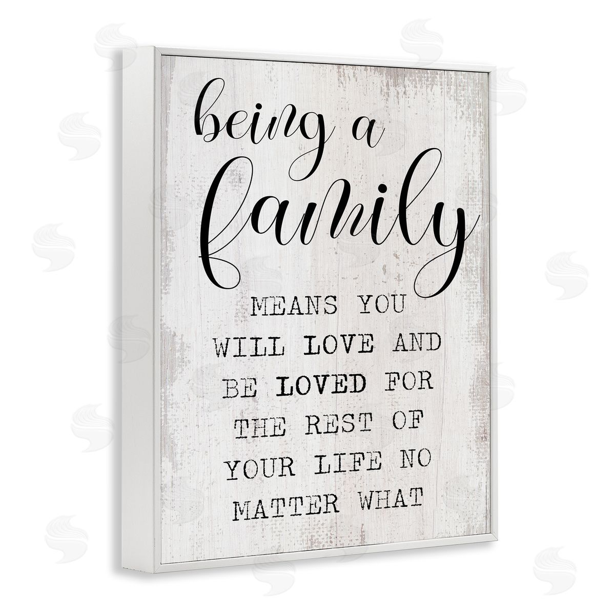 Family is Being Loved White Frame Print Wall Art, Home Decor by Stupell Studio