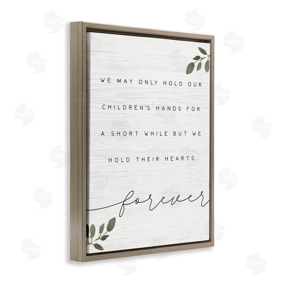 Our Children's Hearts and Hands Brown Floating Frame Canvas Wall Art, Home Decor by Stupell Studio