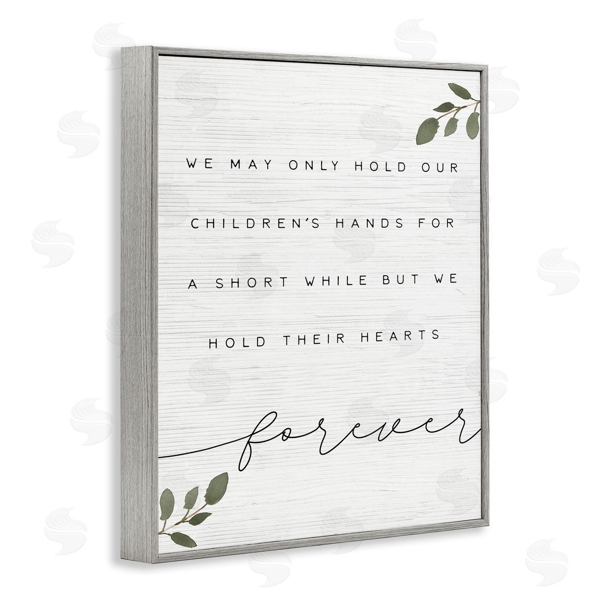 Our Children's Hearts and Hands Grey Frame Print Wall Art, Home Decor by Stupell Studio