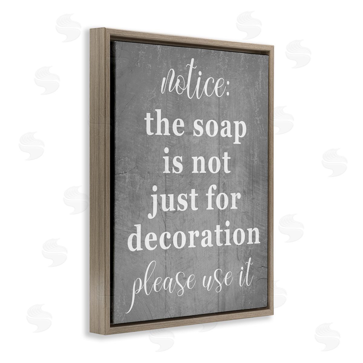 Soap is Not for Decoration Brown Floating Frame Canvas Wall Art, Home Decor by Stupell Studio