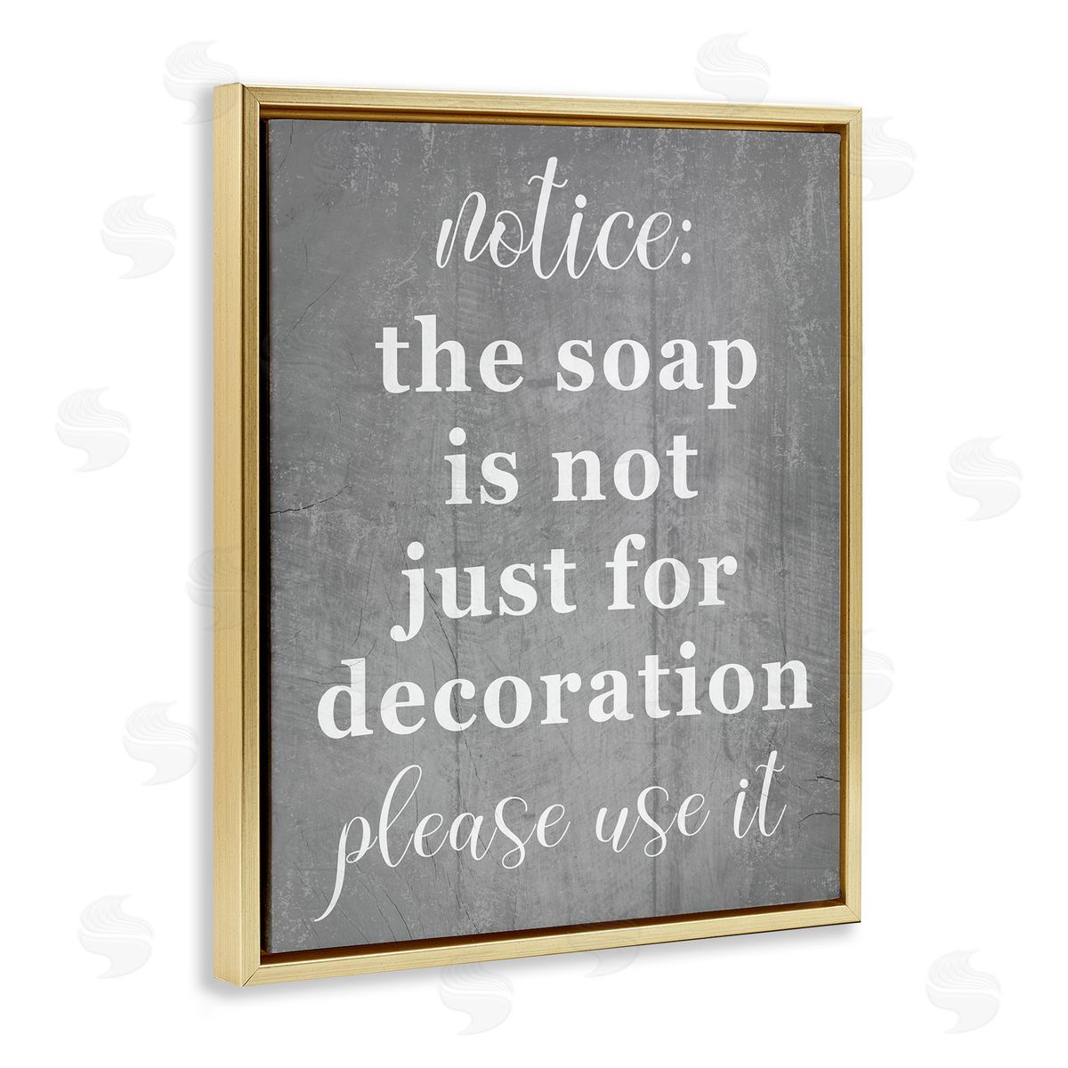 Soap is Not for Decoration Gold Floating Frame Canvas Wall Art, Home Decor by Stupell Studio