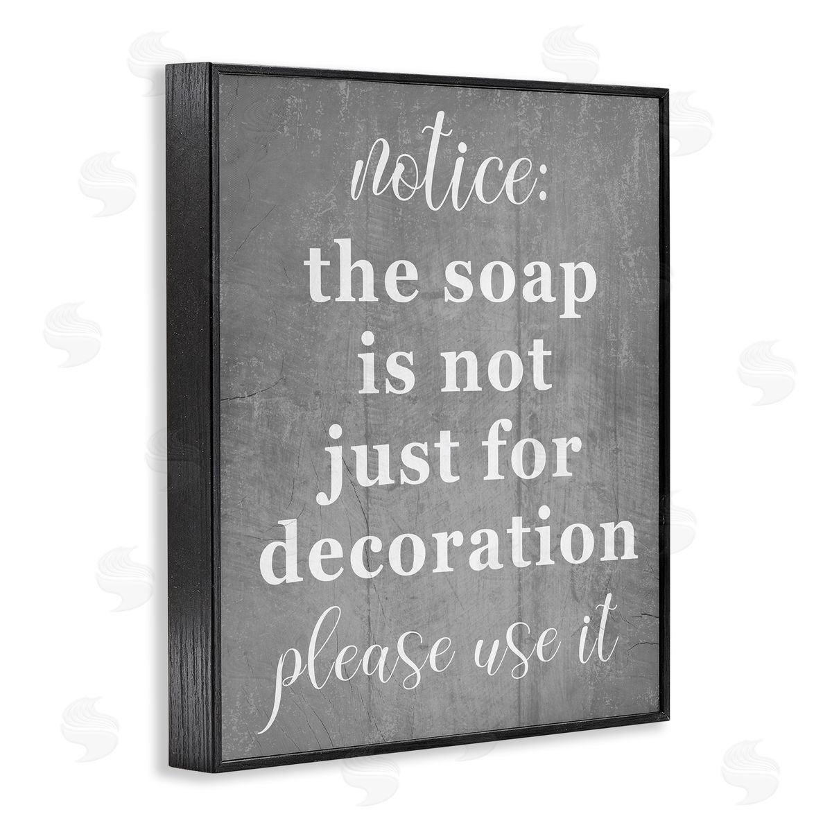 Soap is Not for Decoration Black Frame Print Wall Art, Home Decor by Stupell Studio