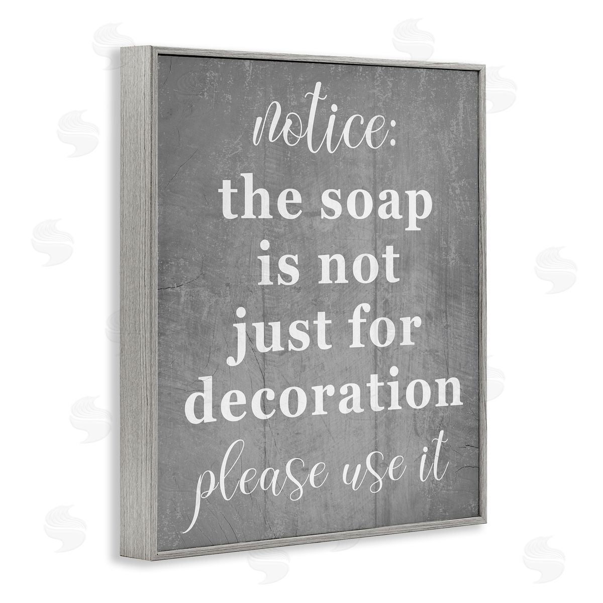 Soap is Not for Decoration Grey Frame Print Wall Art, Home Decor by Stupell Studio