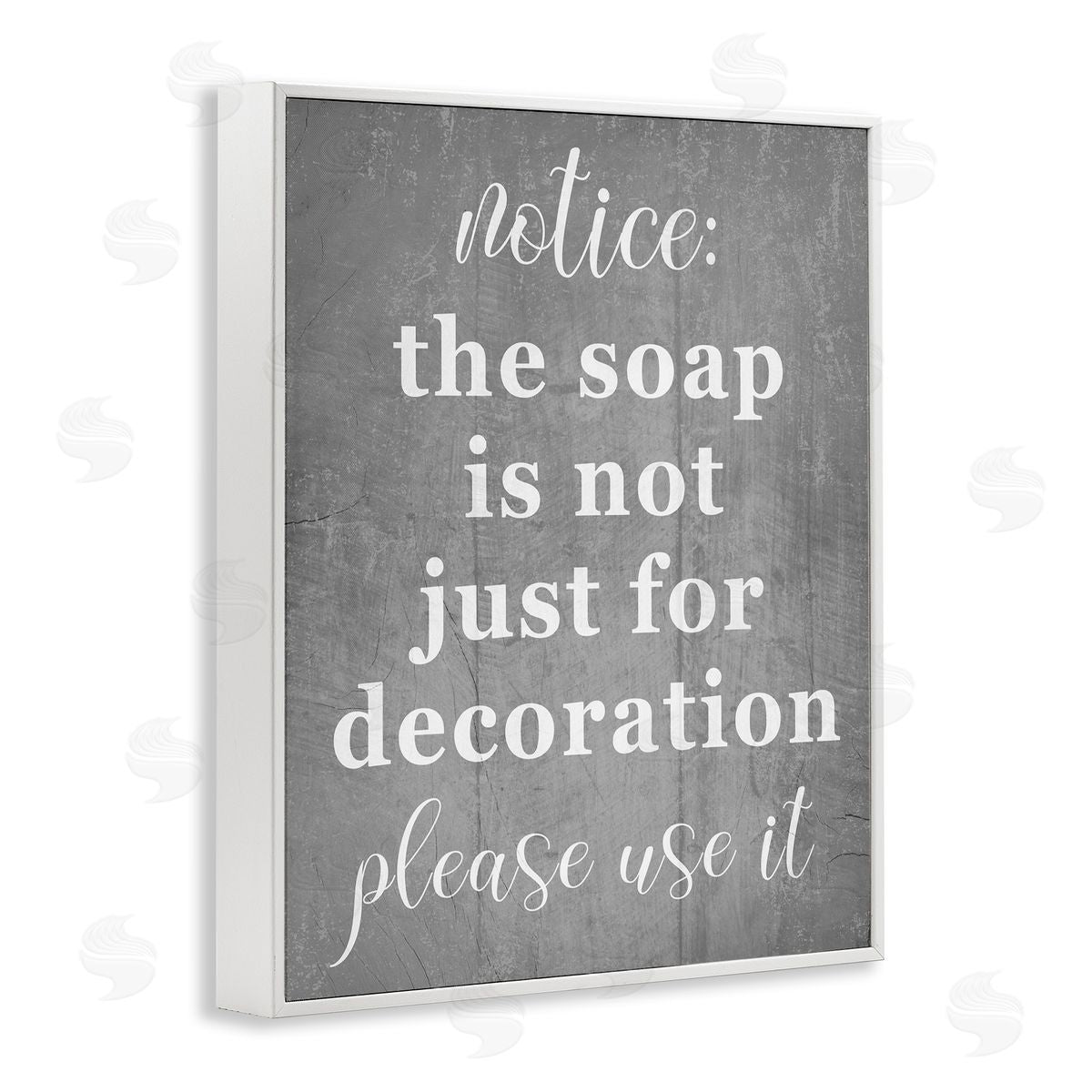Soap is Not for Decoration White Frame Print Wall Art, Home Decor by Stupell Studio