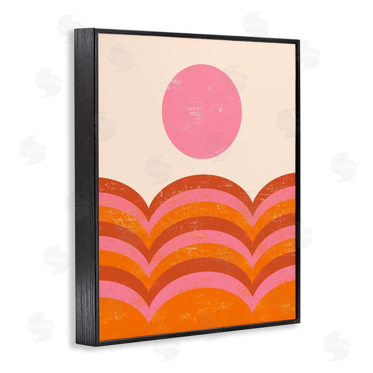 Abstract Sunset Arch Landscape Black Frame Print Wall Art, Home Decor by Stupell Studio