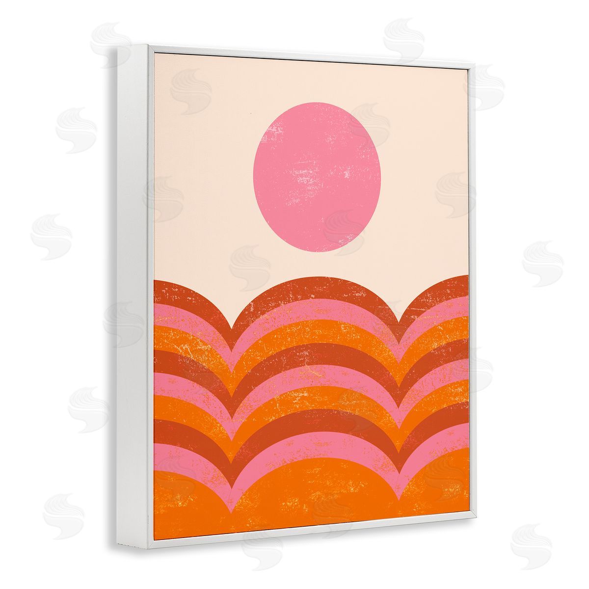 Abstract Sunset Arch Landscape White Frame Print Wall Art, Home Decor by Stupell Studio