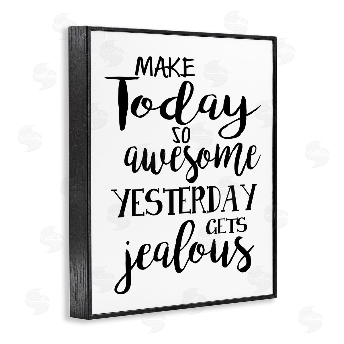 Today Awesome & Tomorrow Jealous Black Frame Print Wall Art, Home Decor by Ashley Calhoun