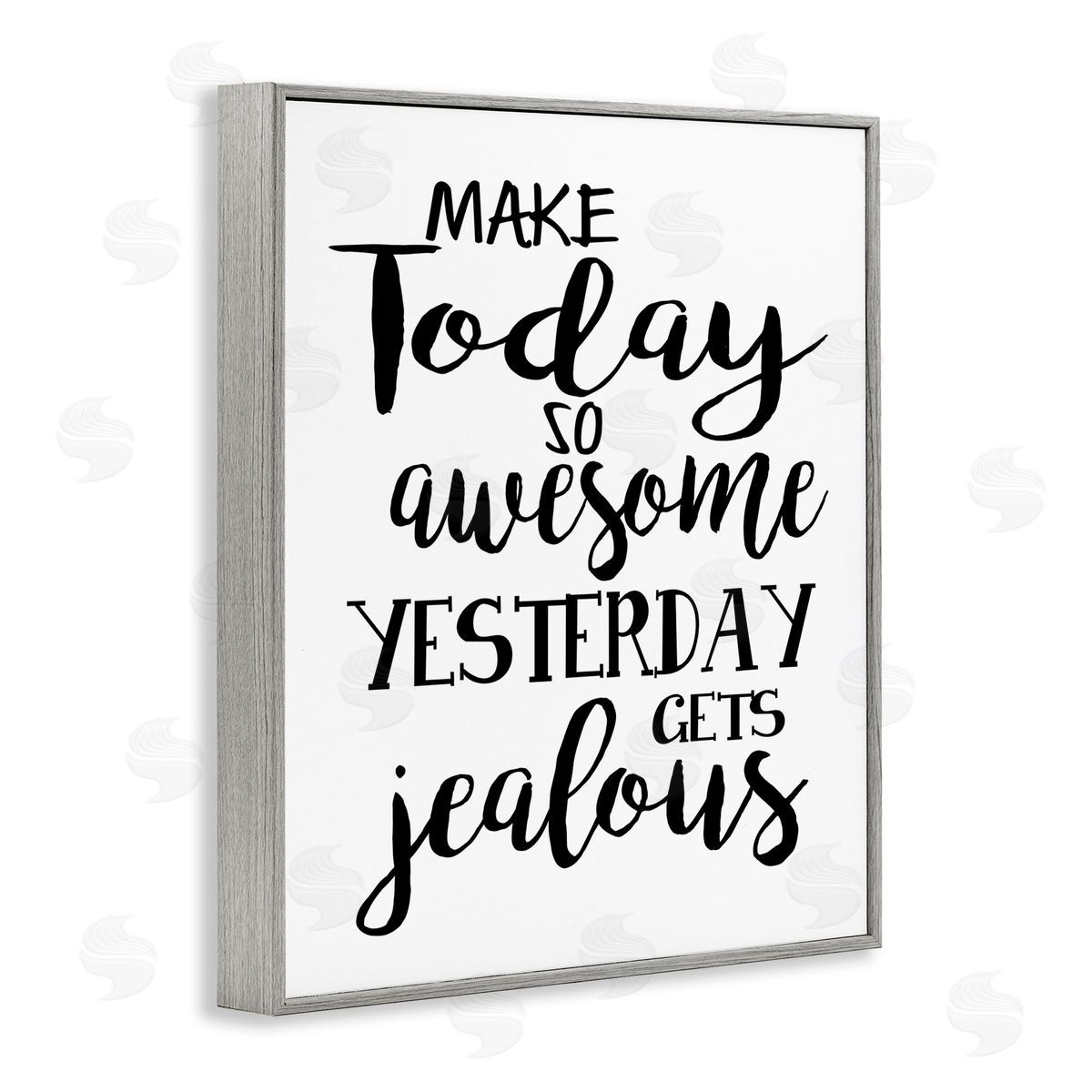 Today Awesome & Tomorrow Jealous Grey Frame Print Wall Art, Home Decor by Ashley Calhoun