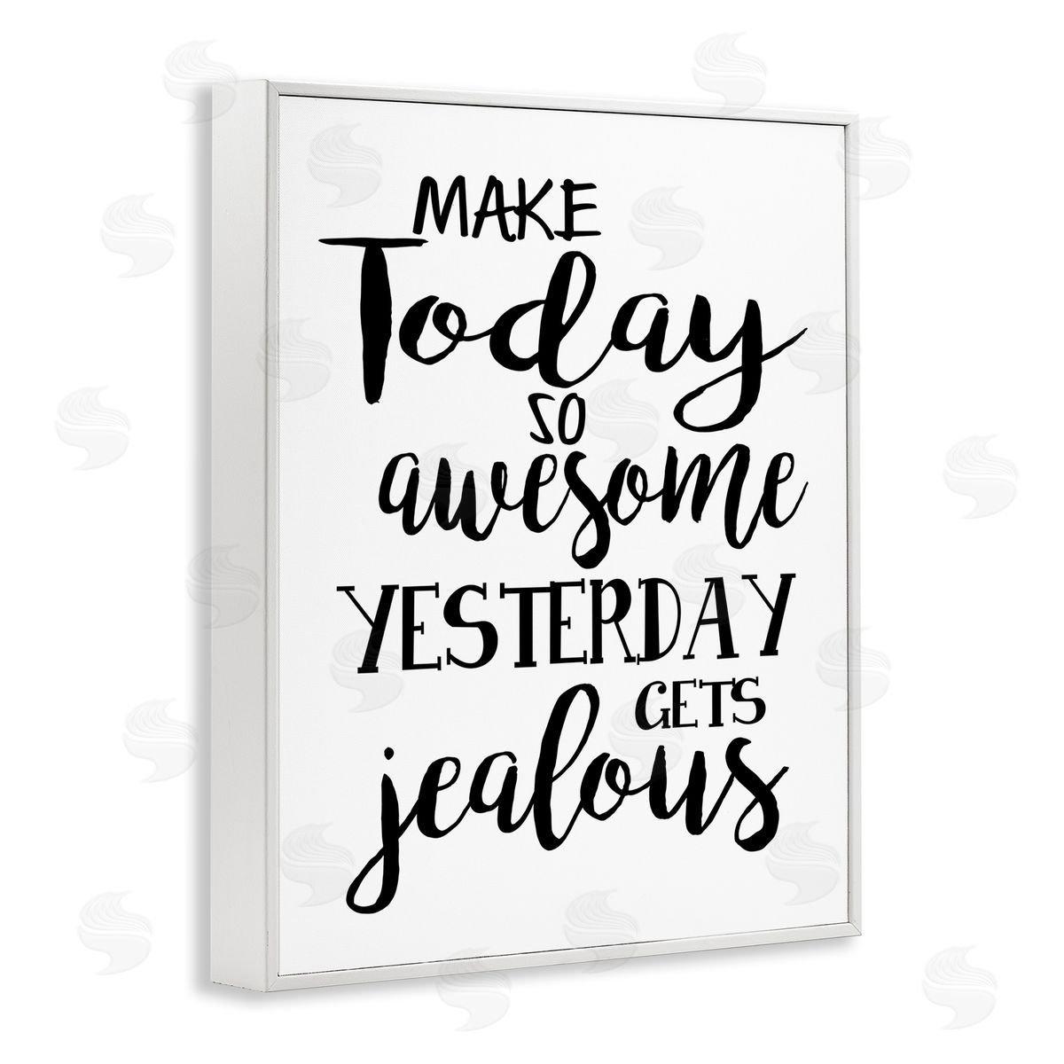 Today Awesome & Tomorrow Jealous White Frame Print Wall Art, Home Decor by Ashley Calhoun