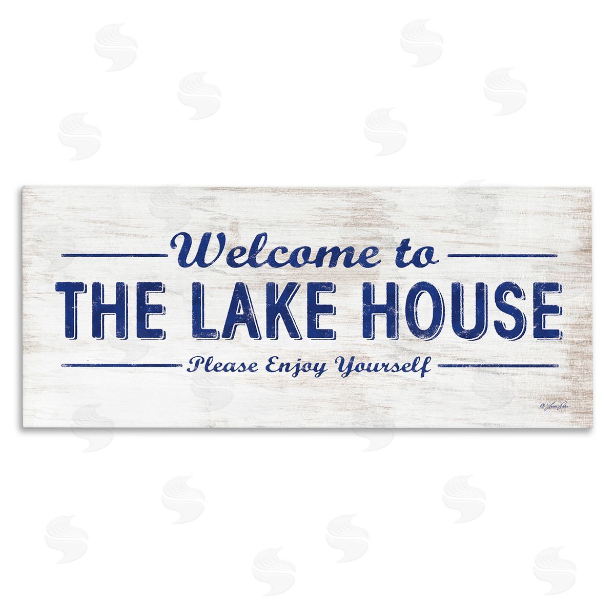 Welcome to the Lake House Canvas Wall Art, Home Decor by Lauren Rader
