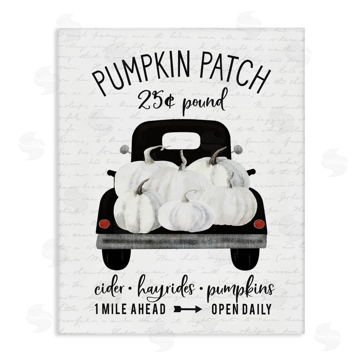 Pumpkin Patch Farm Truck Canvas Wall Art, Home Decor by Lettered and Lined