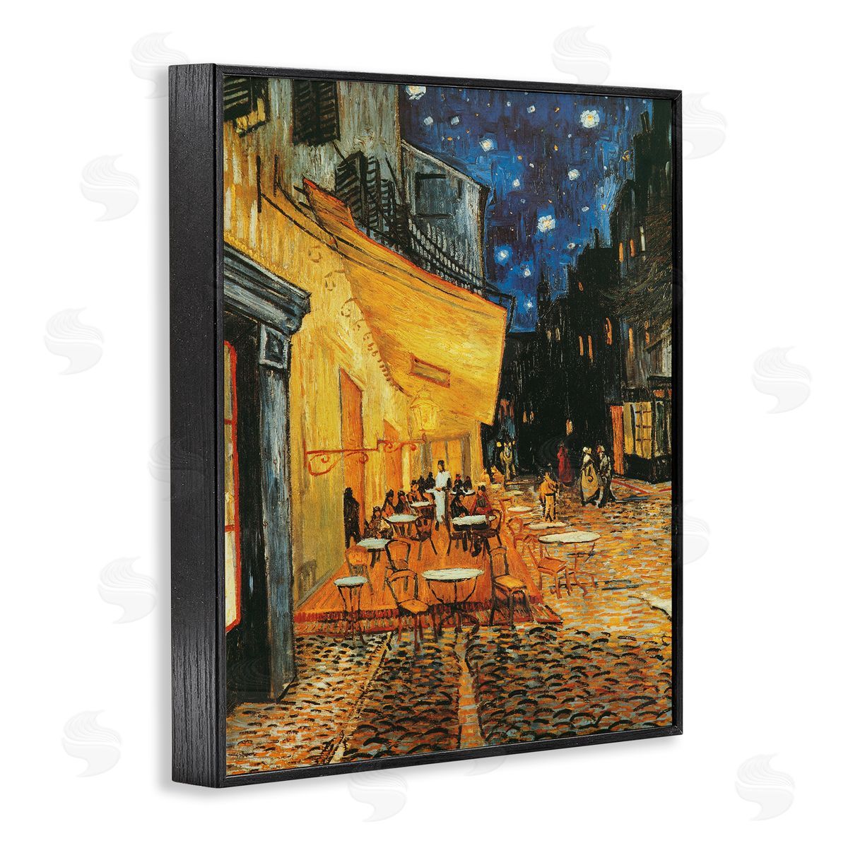 Cafe de Nuit Classical Painting Black Frame Print Wall Art, Home Decor by Vincent Van Gogh