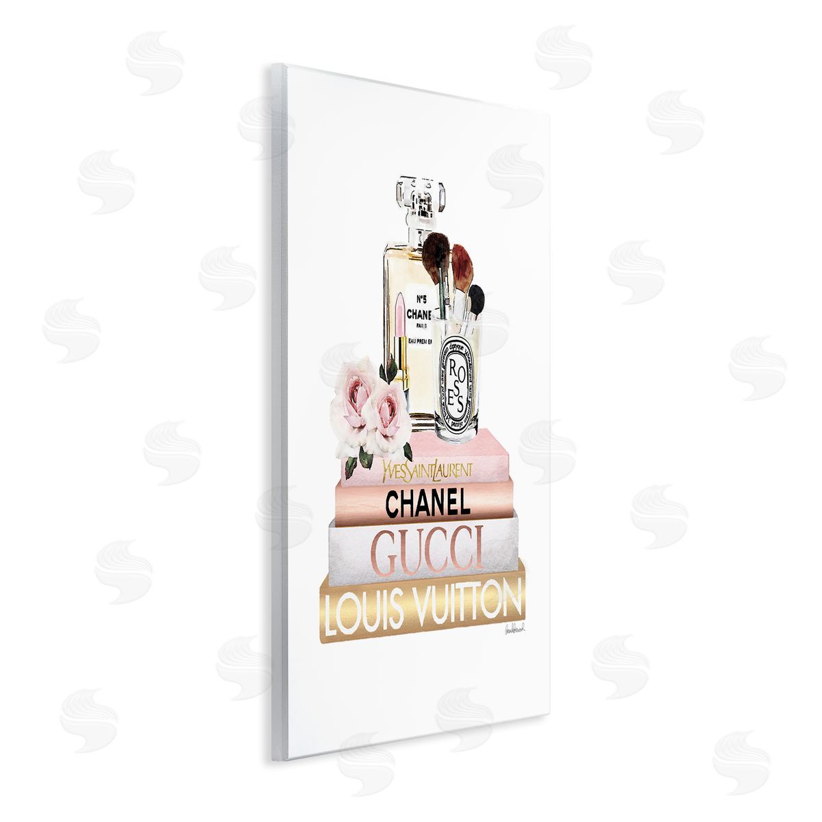 Glam Cosmetics on Fashion Books Wood Plaque Wall Art, Home Decor by Amanda Greenwood