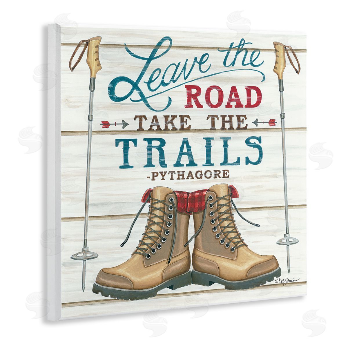 Leave Road Take the Trails Wood Plaque Wall Art, Home Decor by Deb Strain