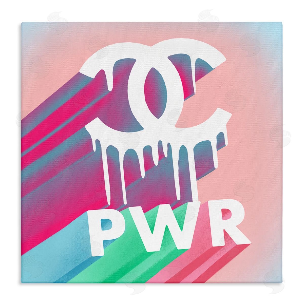 Paint Drip Fashion PWR Canvas Wall Art, Home Decor by Ziwei Li