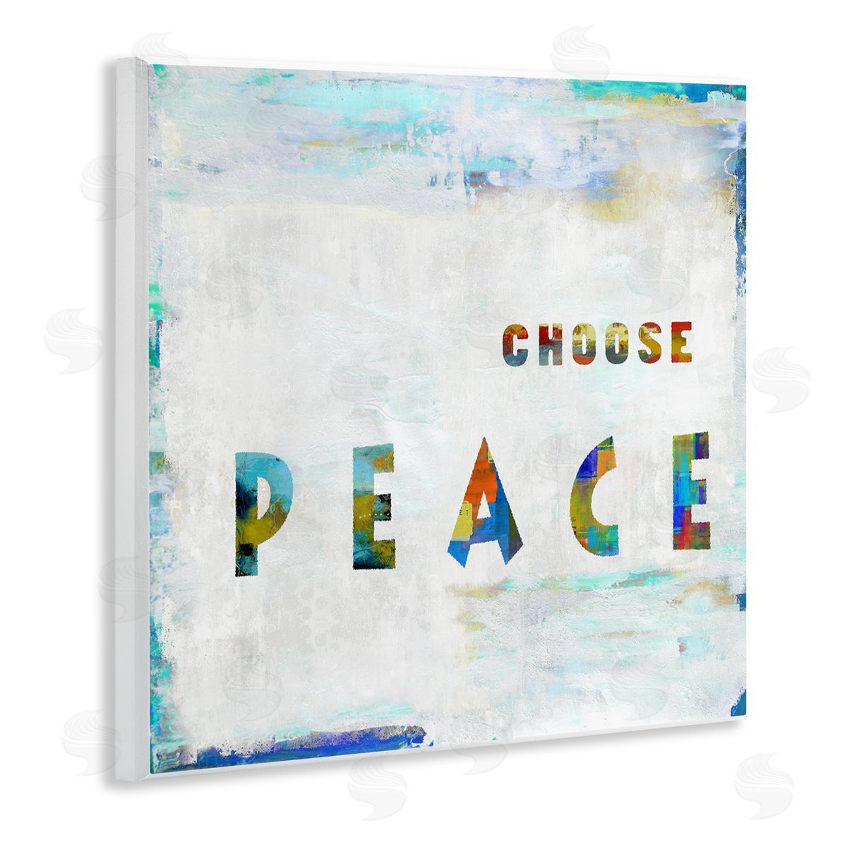 Colorful Choose Peach Phrase Wood Plaque Wall Art, Home Decor by Jamie MacDowell
