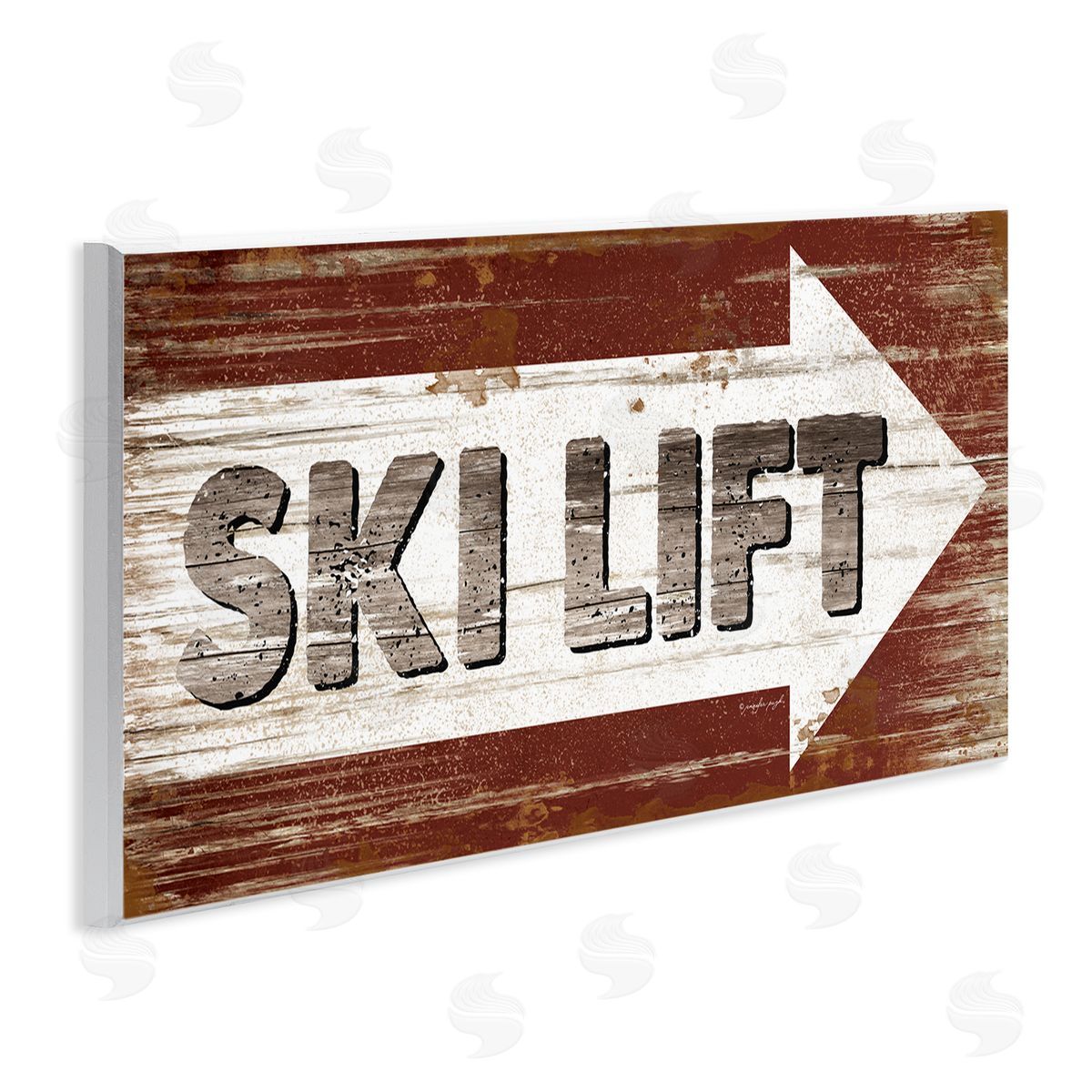 Ski Lift Right Sign Wood Plaque Wall Art, Home Decor by Jennifer Pugh
