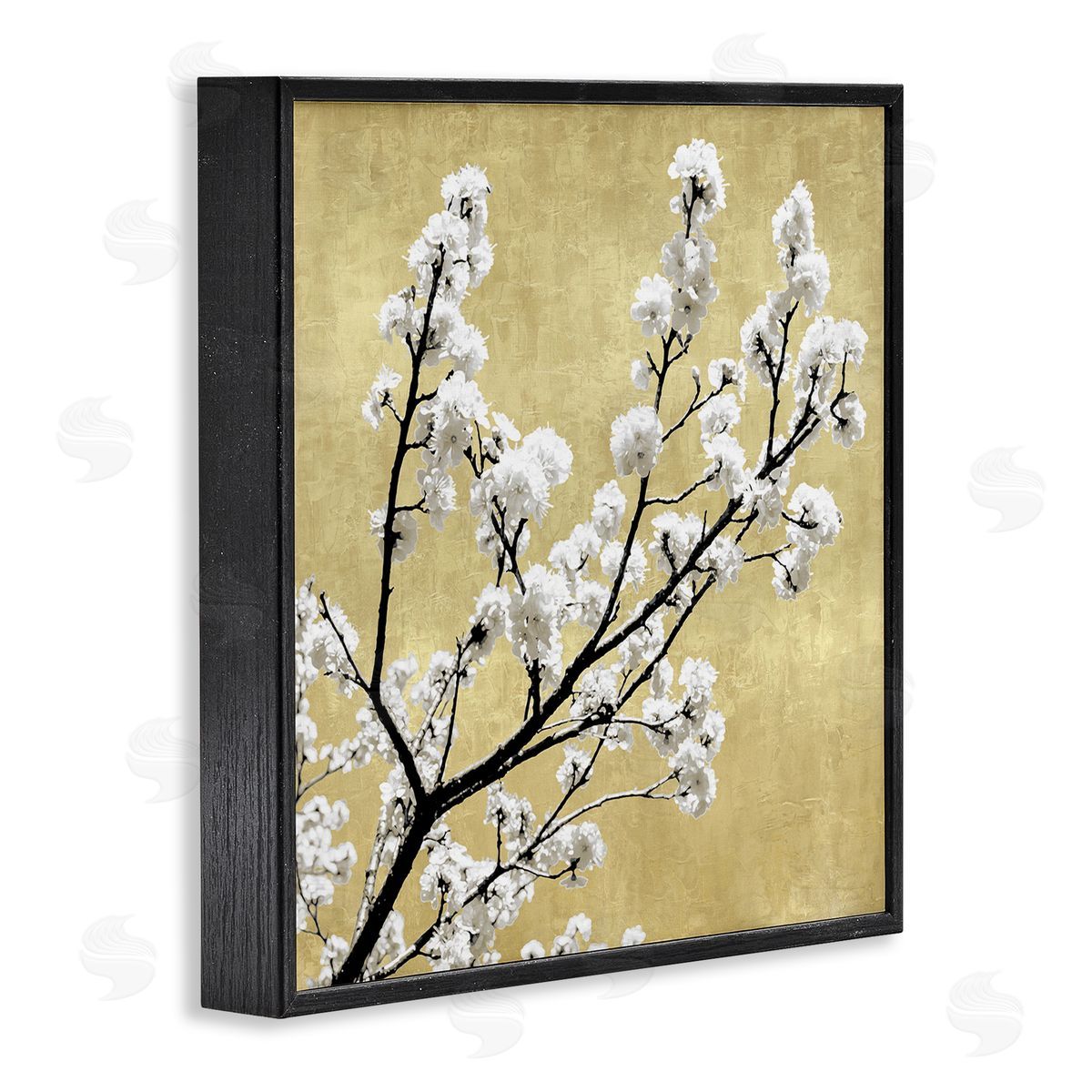 Top of Cherry Blossom Black Frame Print Wall Art, Home Decor by Kate Bennett
