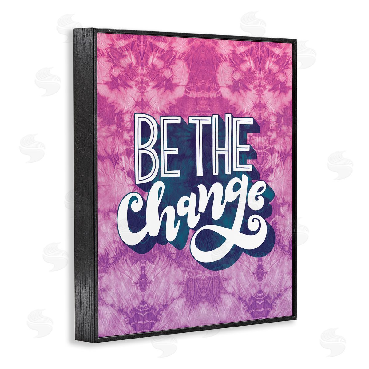 Be the Change Tie Dye Black Frame Print Wall Art, Home Decor by Loni Harris