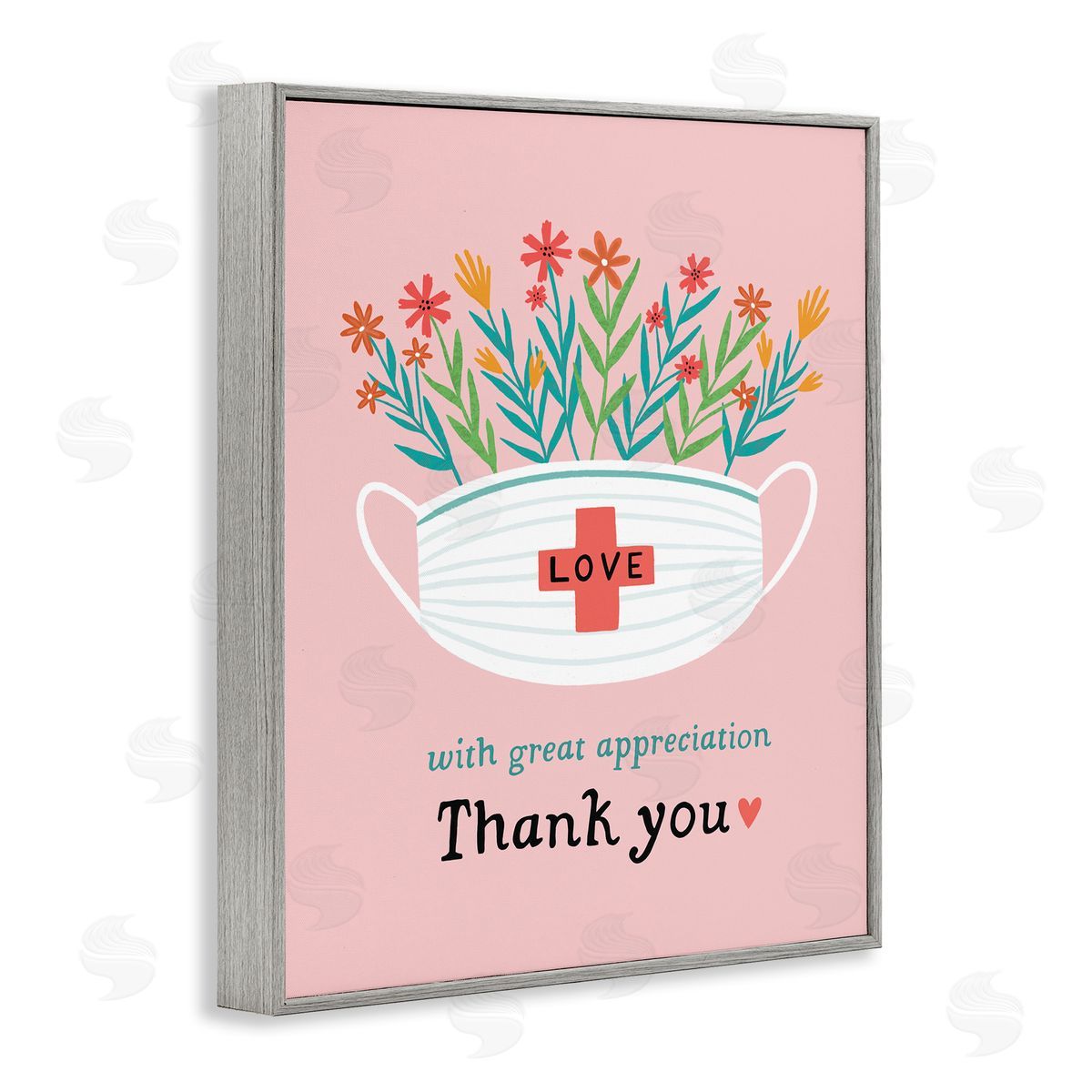 With Great Appreciation Phrase Grey Frame Print Wall Art, Home Decor by Nina Seven