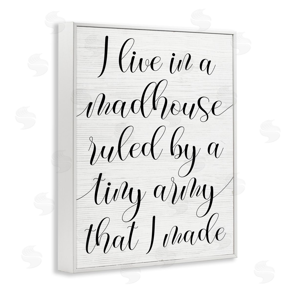 Madhouse Ruled by Children White Frame Print Wall Art, Home Decor by Stupell Studio