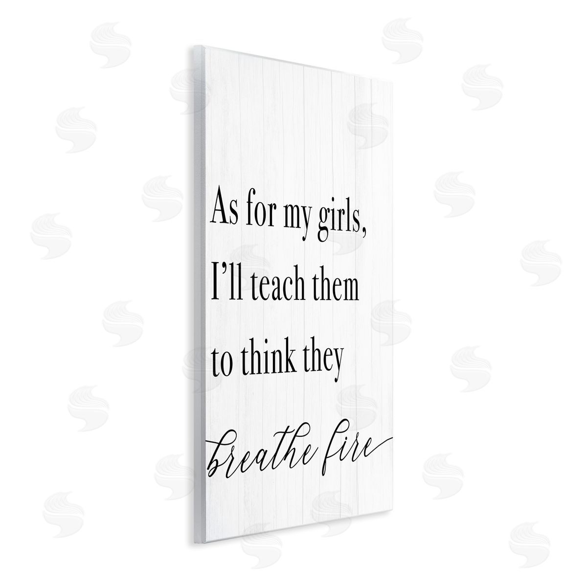 Teach Girls to Breath Fire Wood Plaque Wall Art, Home Decor by Stupell Studio
