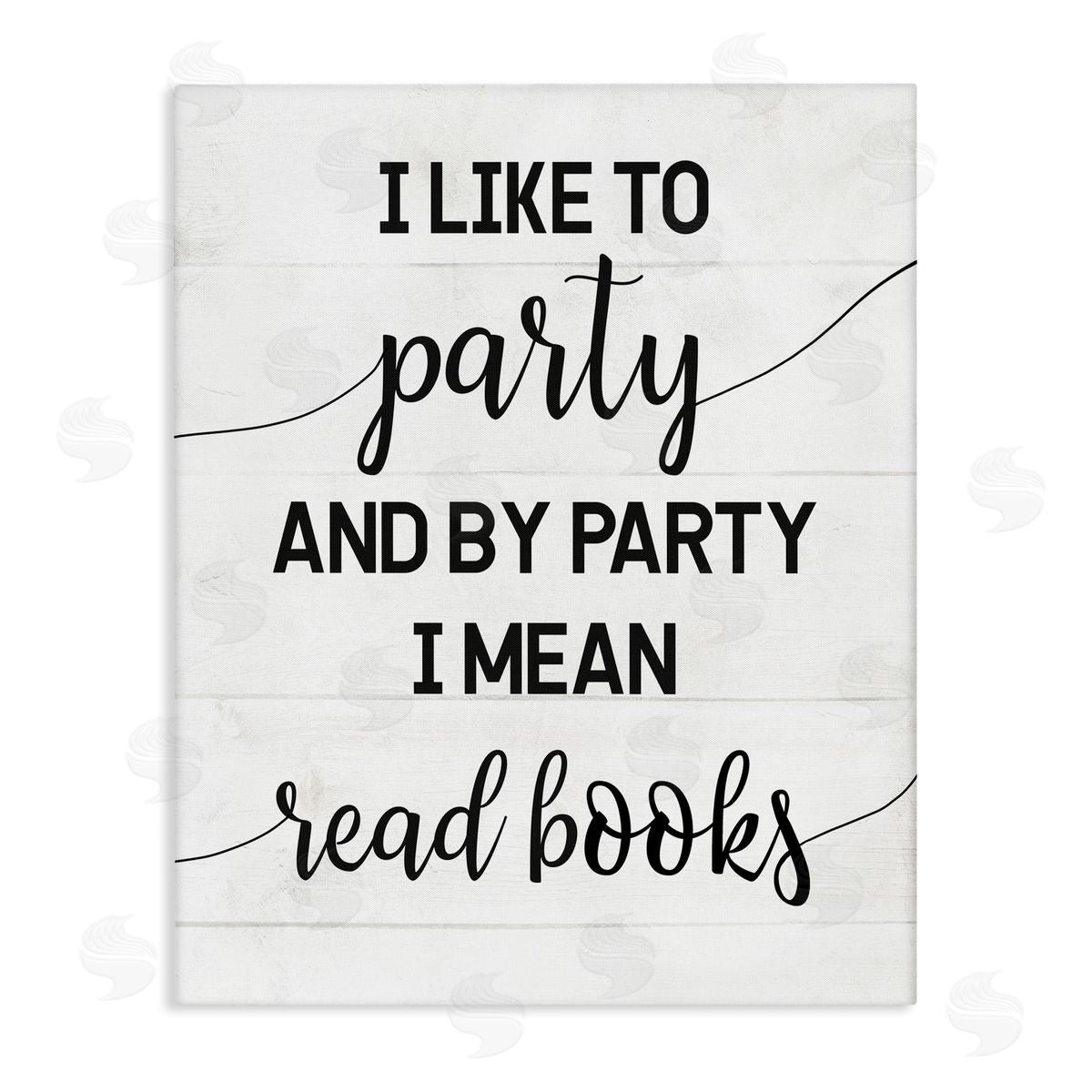 By Party I Mean Read Books Canvas Wall Art, Home Decor by Stupell Studio