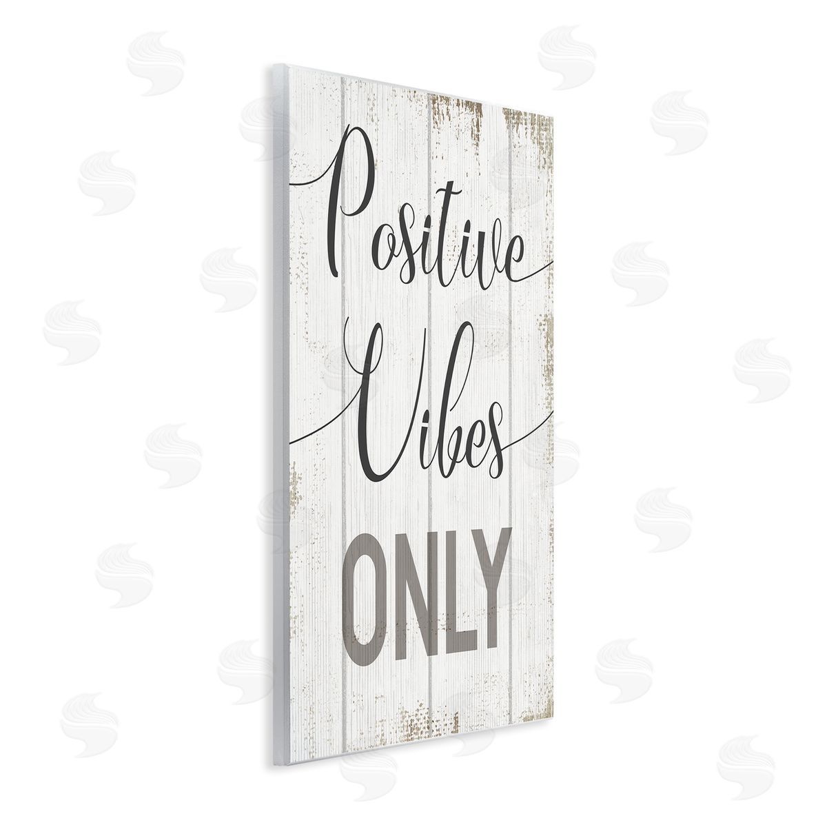 Positive Vibes Only Distressed Wood Plaque Wall Art, Home Decor by Stupell Studio
