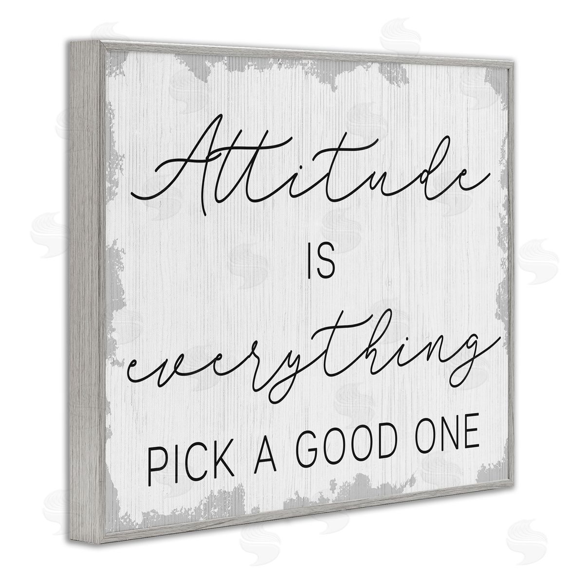 Pick A Good Attitude Grey Frame Print Wall Art, Home Decor by Stupell Studio