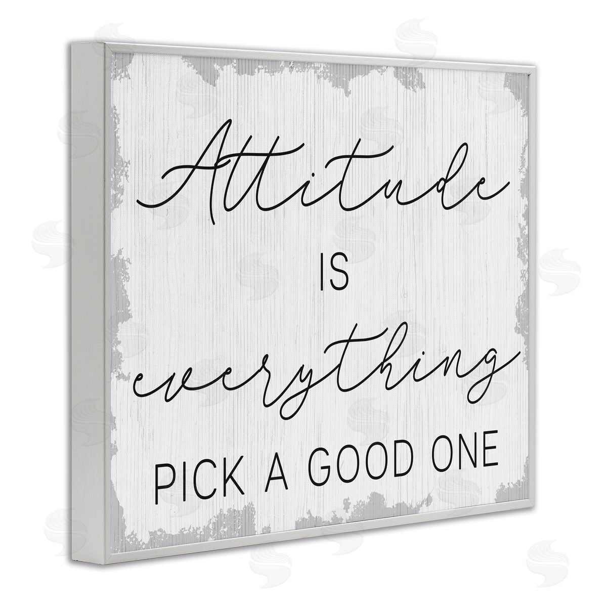 Pick A Good Attitude White Frame Print Wall Art, Home Decor by Stupell Studio